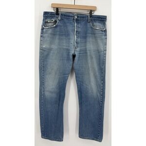Vintage Levis 550 Jeans Mens 38x32 Blue Relaxed Fit Distressed Made USA Denim